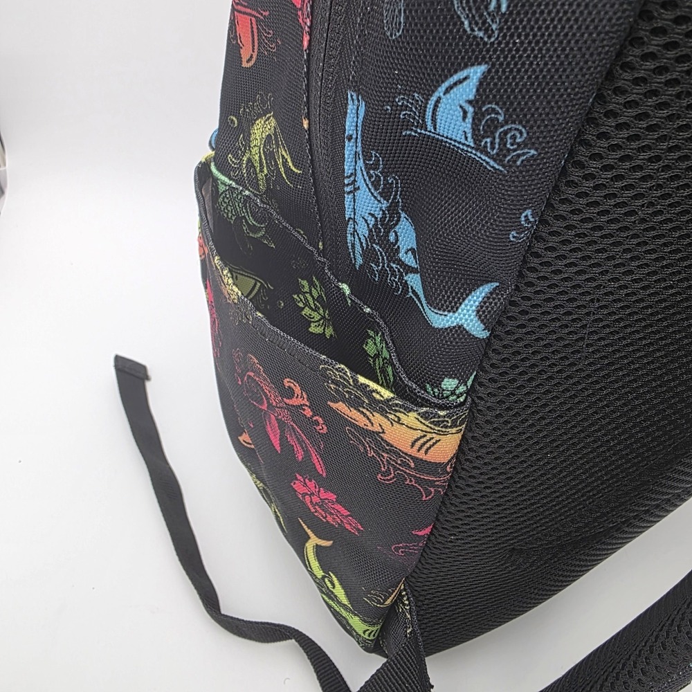 Hurley Underwater Aerial Backpack Unisex Bookbag Black Multicolor Ocean Theme - Picture 4 of 11